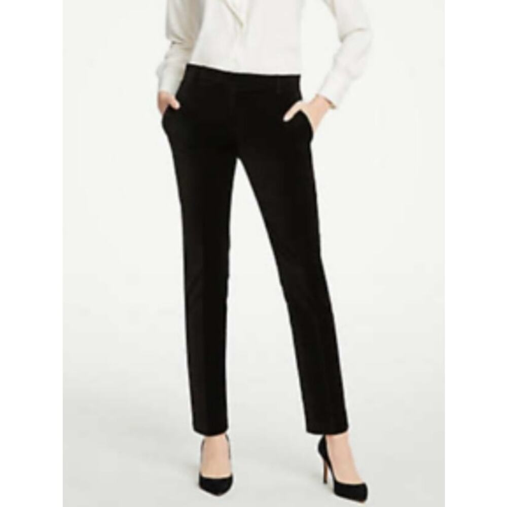 Ann Taylor Velvet Ankle Pant in Black Women's 2